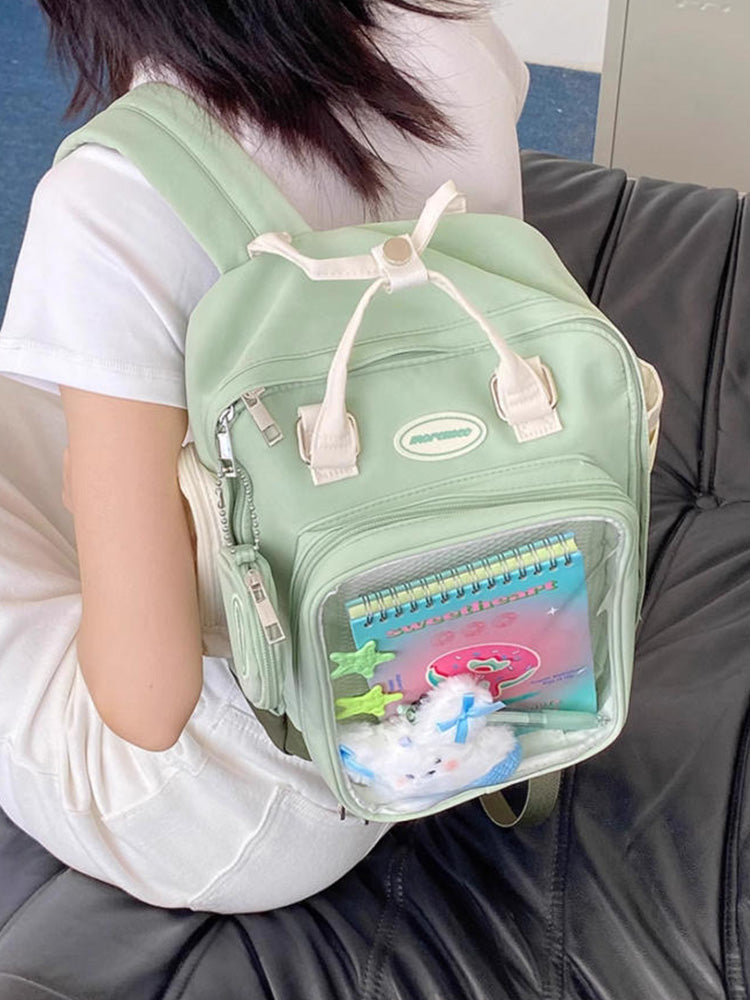 Ita Backpack with Clear Window for Plushies and Pins Ita Backpack with Clear Window for Plushies and Pins — ita backpack detail view