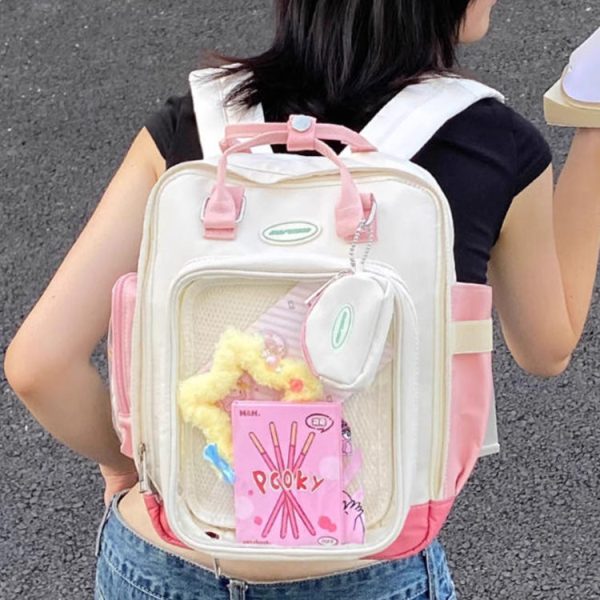 Ita Backpack with Clear Window for Plushies and Pins — ita backpack detail view