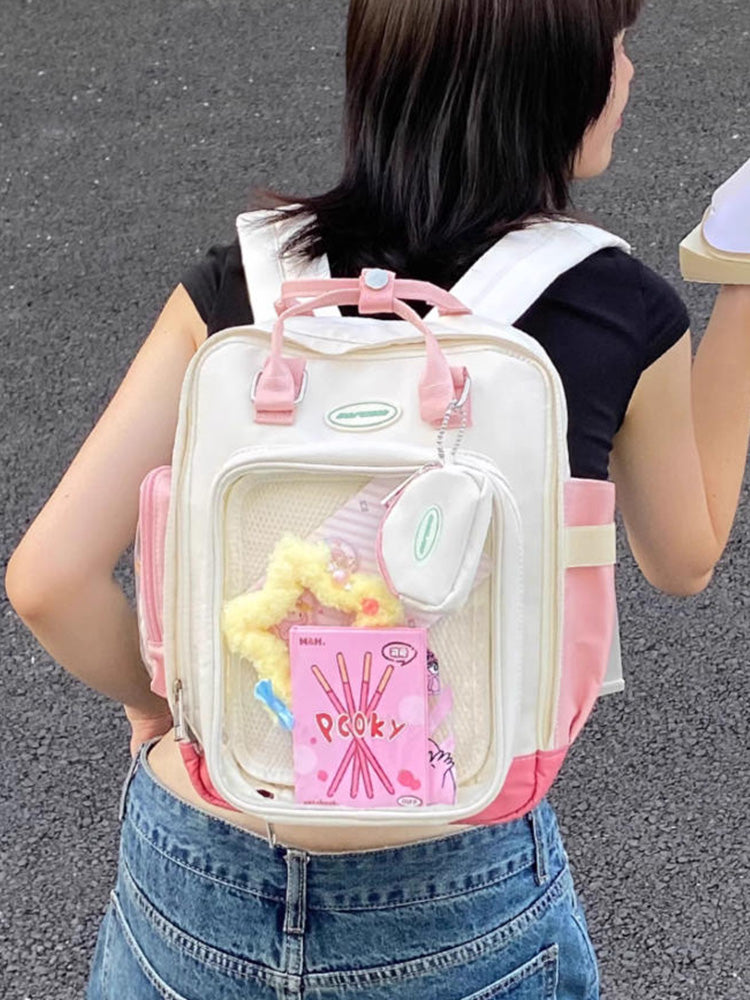 Ita Backpack with Clear Window for Plushies and Pins Ita Backpack with Clear Window for Plushies and Pins — ita backpack detail view