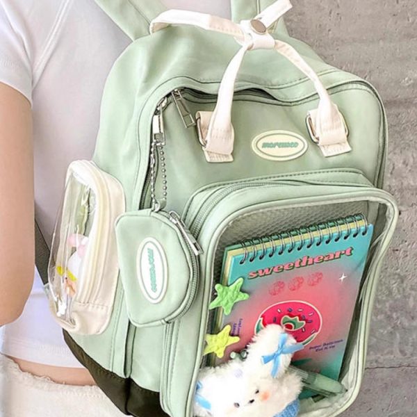 Ita Backpack with Clear Window for Plushies and Pins — ita backpack detail view