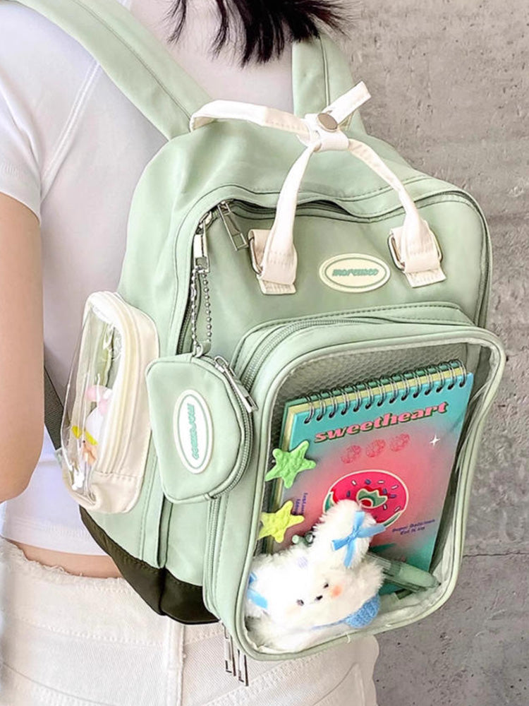 Ita Backpack with Clear Window for Plushies and Pins Ita Backpack with Clear Window for Plushies and Pins — ita backpack detail view