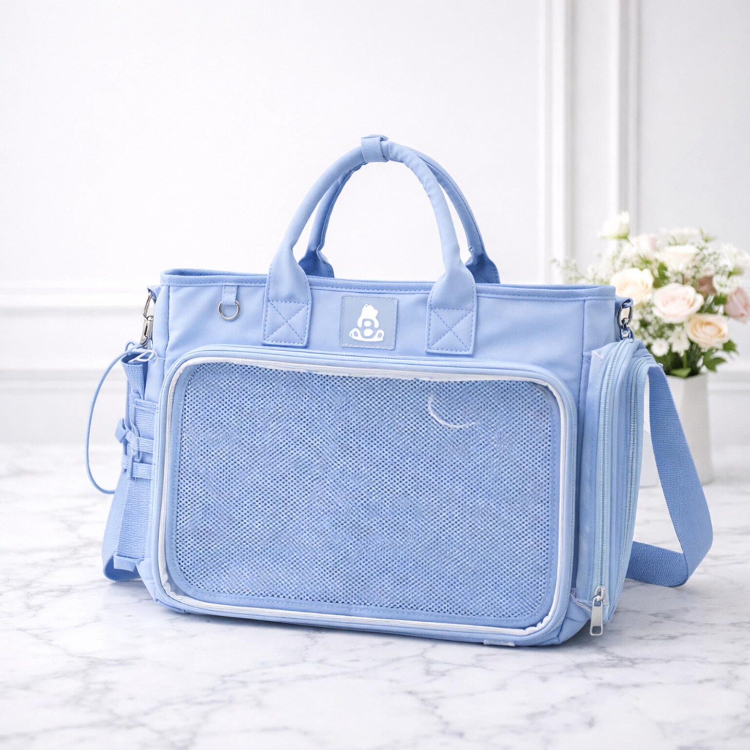 Ita Backpack with Clear Window for Plushies and Pins Ita Backpack with Clear Window for Plushies and Pins — ita backpack detail view