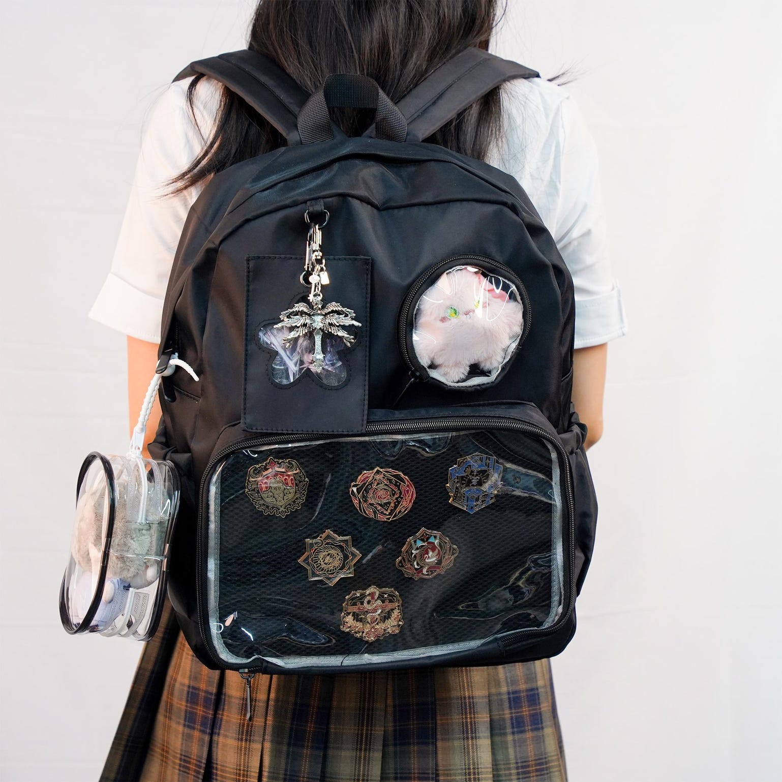 Ita Backpack with Clear Window for Plushies and Pins Ita Backpack with Clear Window for Plushies and Pins — ita backpack detail view