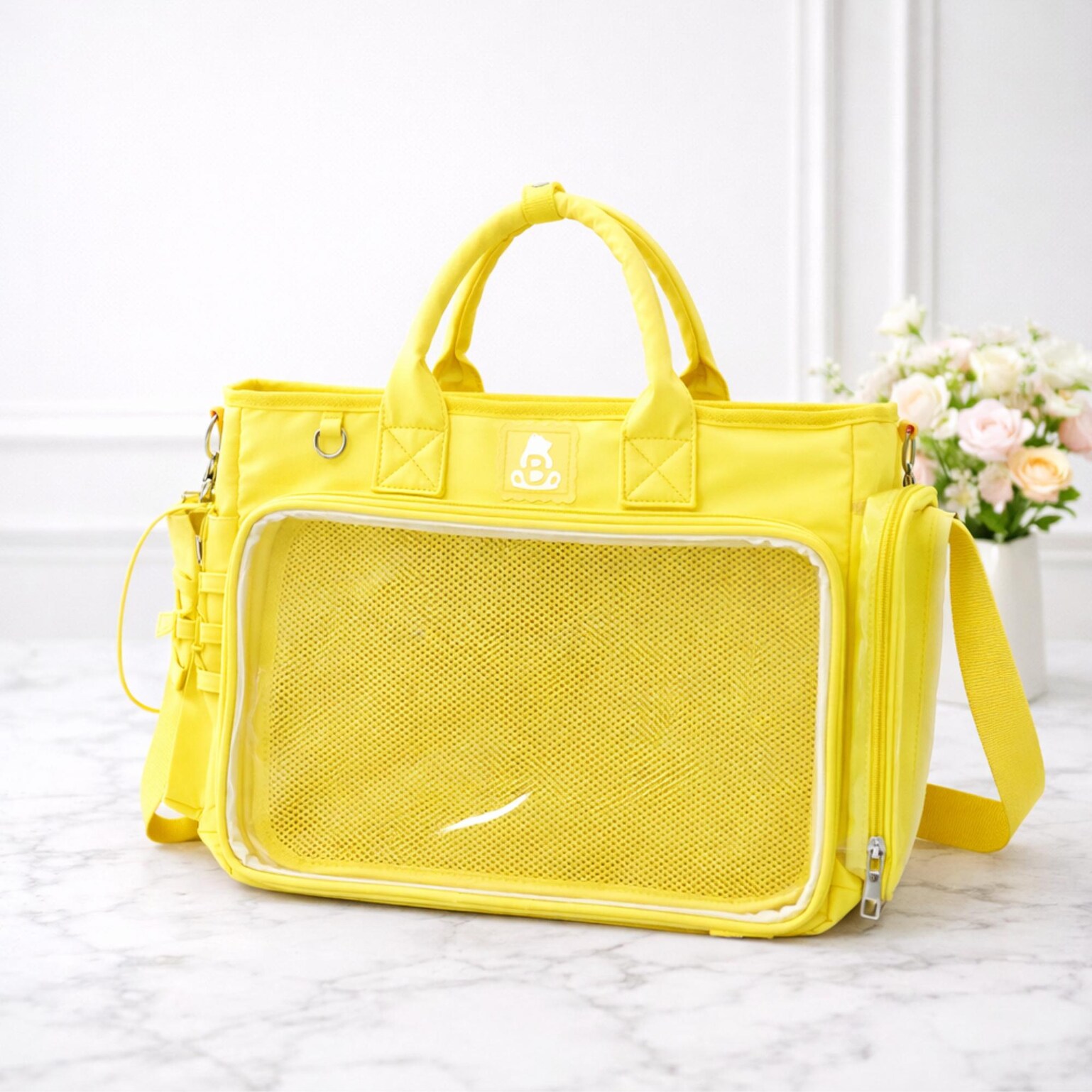 Ita Backpack with Clear Window for Plushies and Pins Ita Backpack with Clear Window for Plushies and Pins — ita backpack detail view