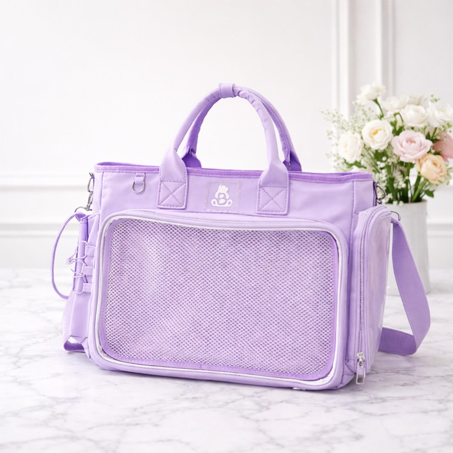 Ita Backpack with Clear Window for Plushies and Pins Ita Backpack with Clear Window for Plushies and Pins — ita backpack detail view