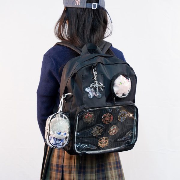 Ita Backpack with Clear Window for Plushies and Pins — ita backpack detail view