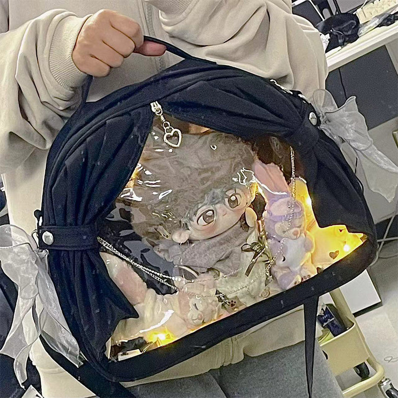 Ita Backpack with Clear Window for Plushies and Pins Ita Backpack with Clear Window for Plushies and Pins — ita backpack detail view
