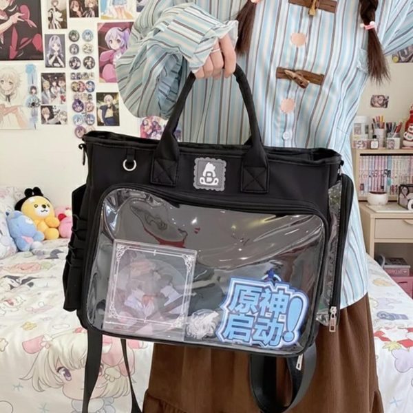 Ita Backpack with Clear Window for Plushies and Pins — ita backpack detail view