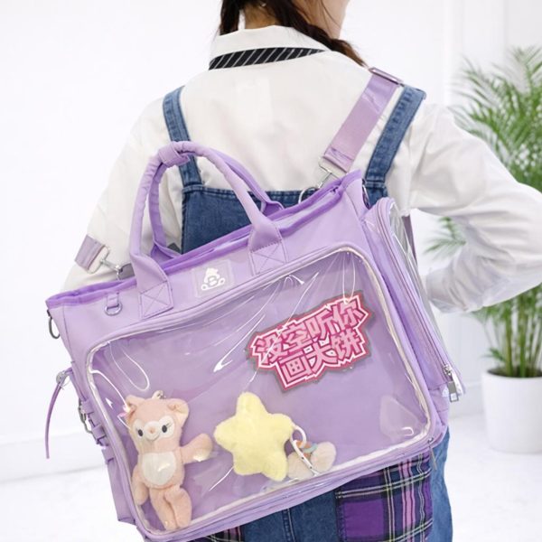 Ita Backpack with Clear Window for Plushies and Pins — ita backpack detail view