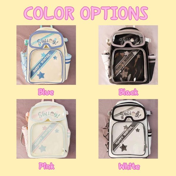 Ita Backpack with Clear Window for Plushies and Pins — ita backpack detail view