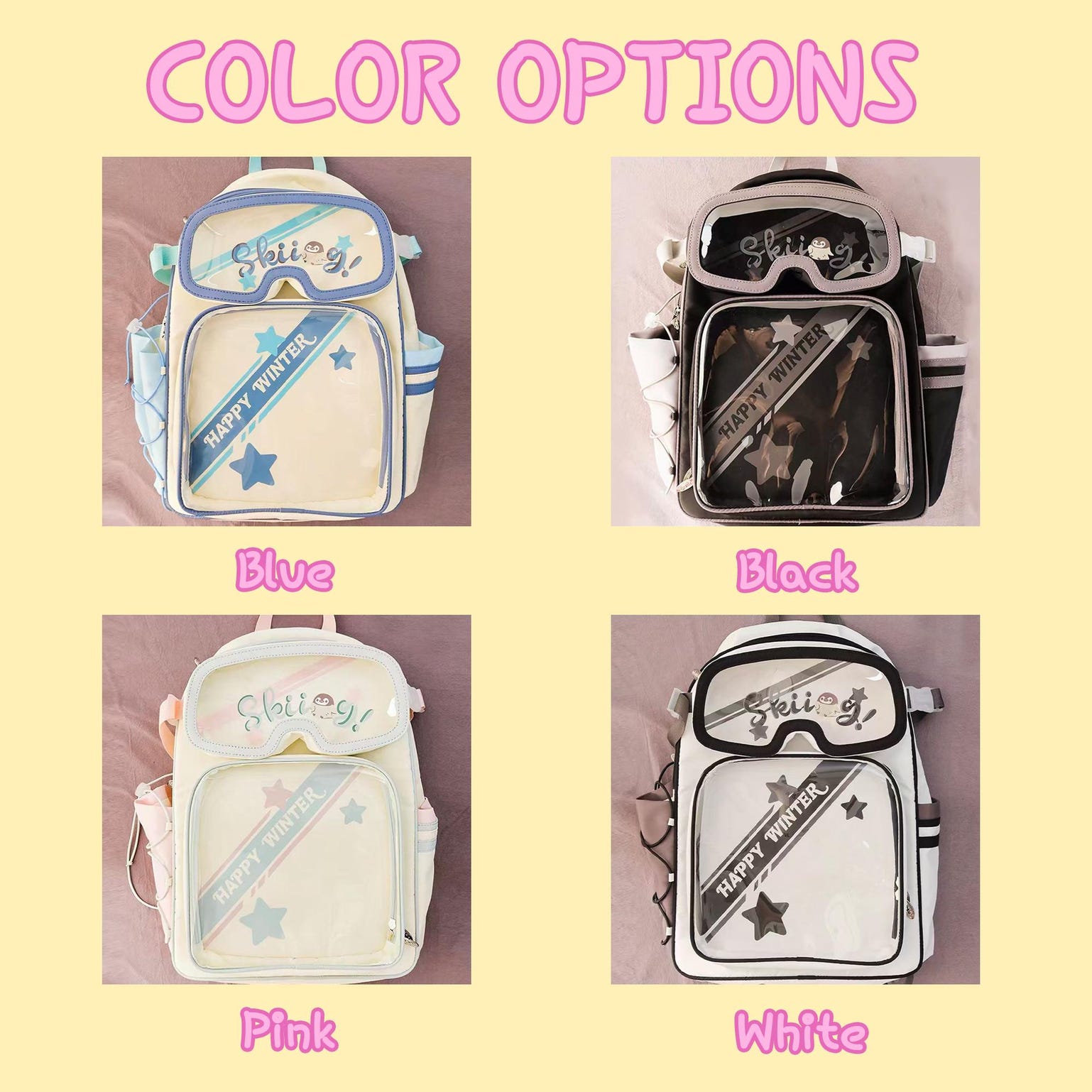 Ita Backpack with Clear Window for Plushies and Pins Ita Backpack with Clear Window for Plushies and Pins — ita backpack detail view