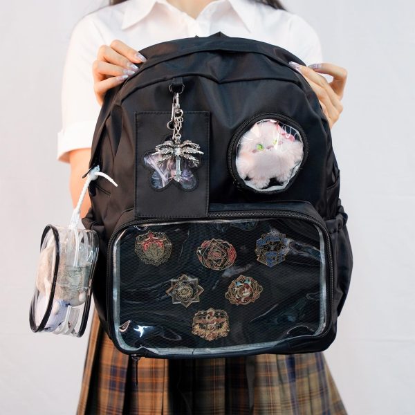 Ita Backpack with Clear Window for Plushies and Pins — ita backpack detail view