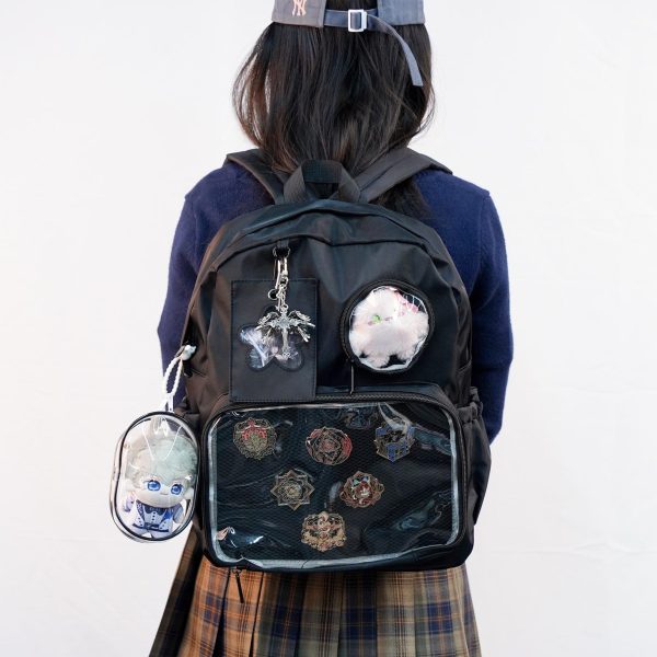 Ita Backpack with Clear Window for Plushies and Pins — ita backpack detail view