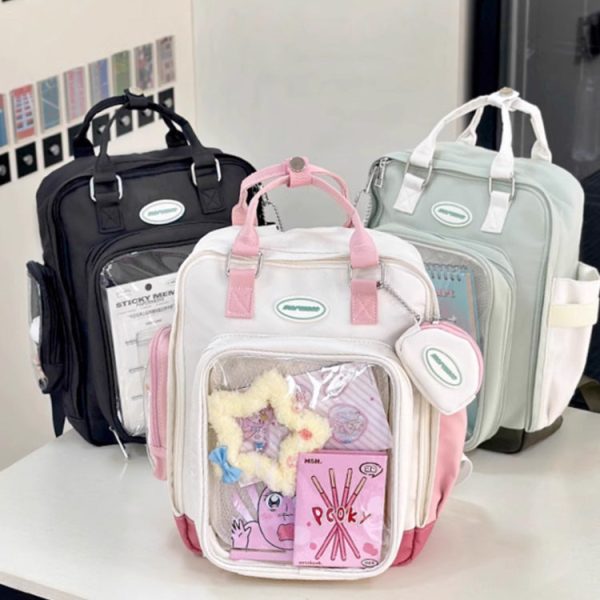Ita Backpack with Clear Window for Plushies and Pins — ita backpack detail view