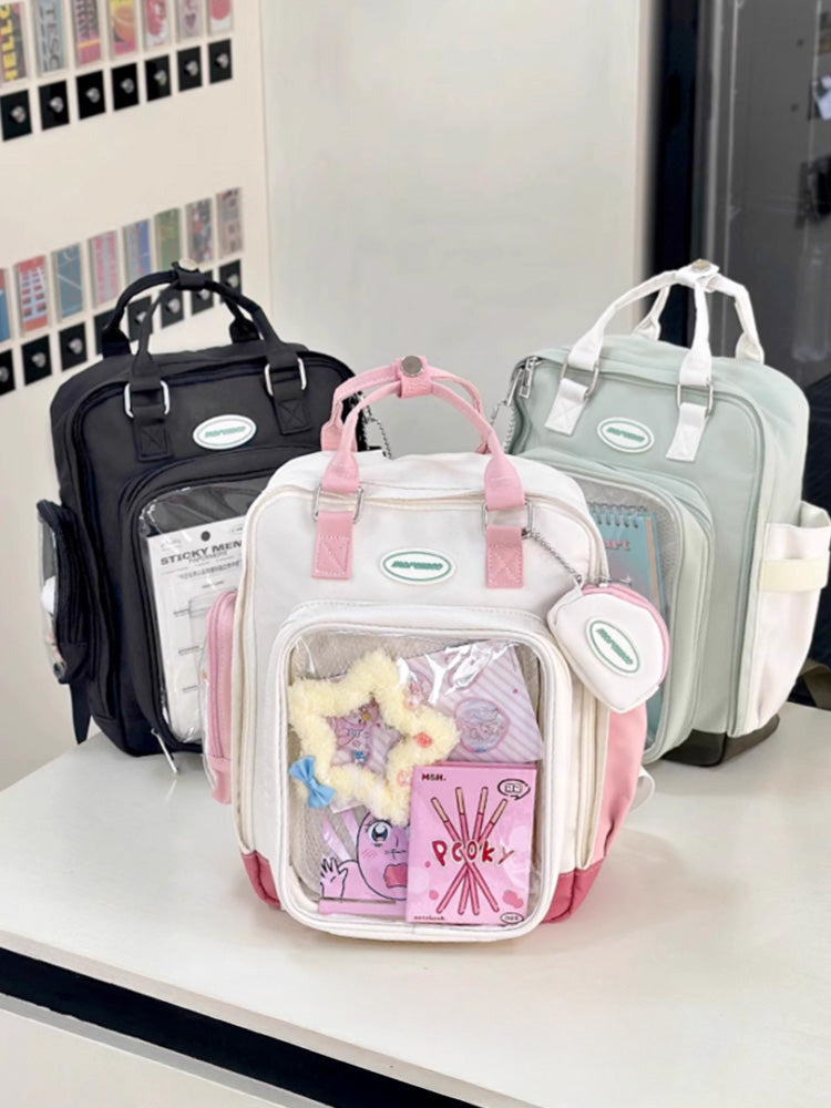 Ita Backpack with Clear Window for Plushies and Pins Ita Backpack with Clear Window for Plushies and Pins — ita backpack detail view