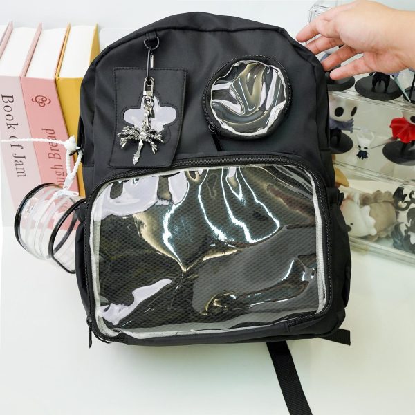 Ita Backpack with Clear Window for Plushies and Pins — ita backpack detail view