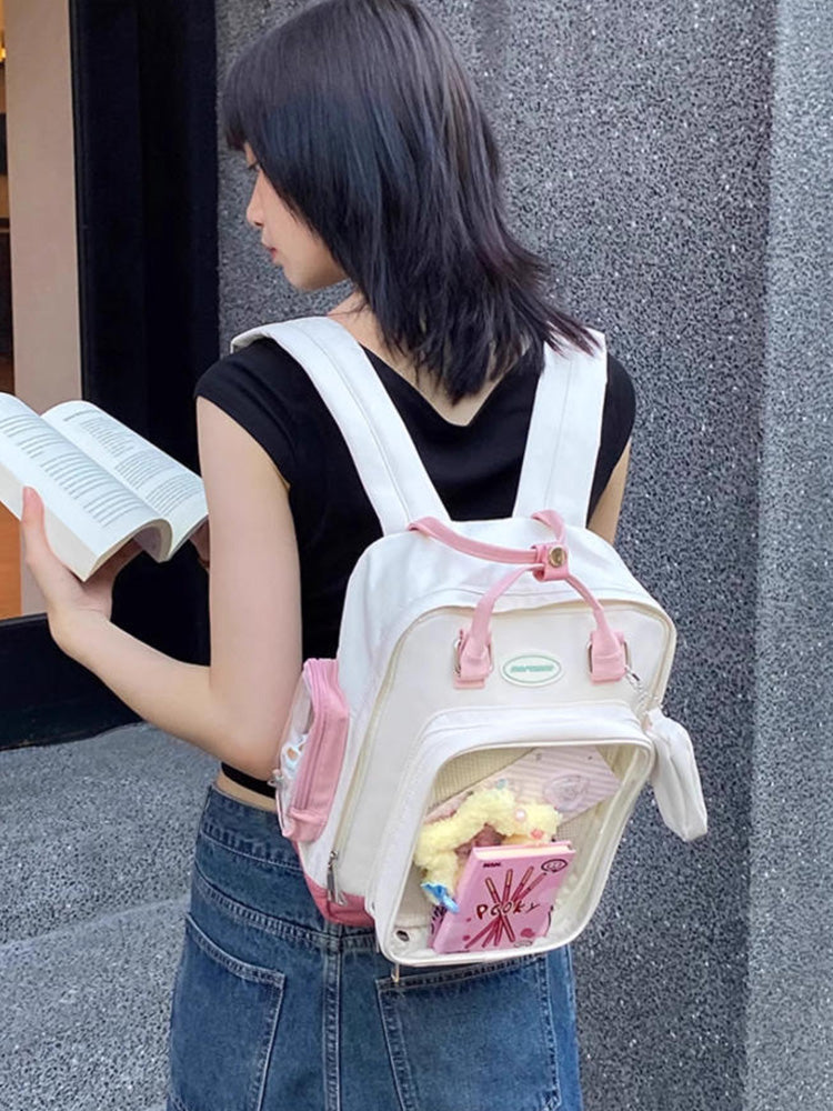 Ita Backpack with Clear Window for Plushies and Pins Ita Backpack with Clear Window for Plushies and Pins — ita backpack detail view