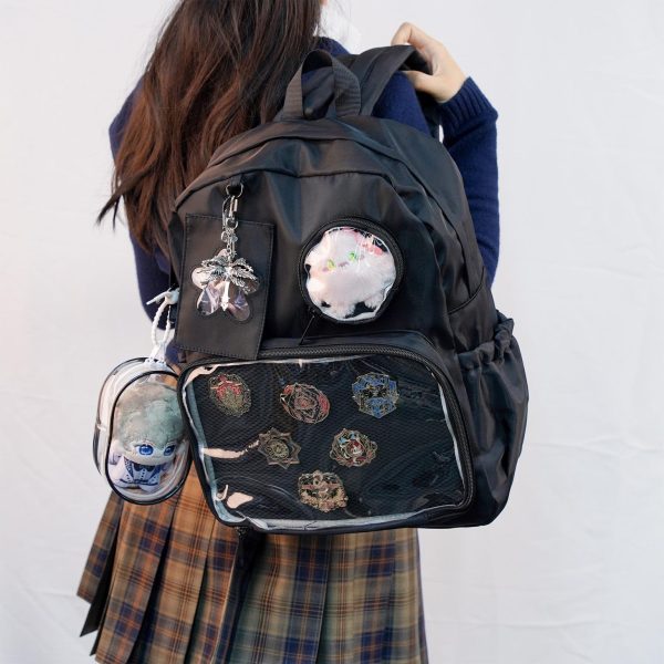 Ita Backpack with Clear Window for Plushies and Pins — ita backpack detail view