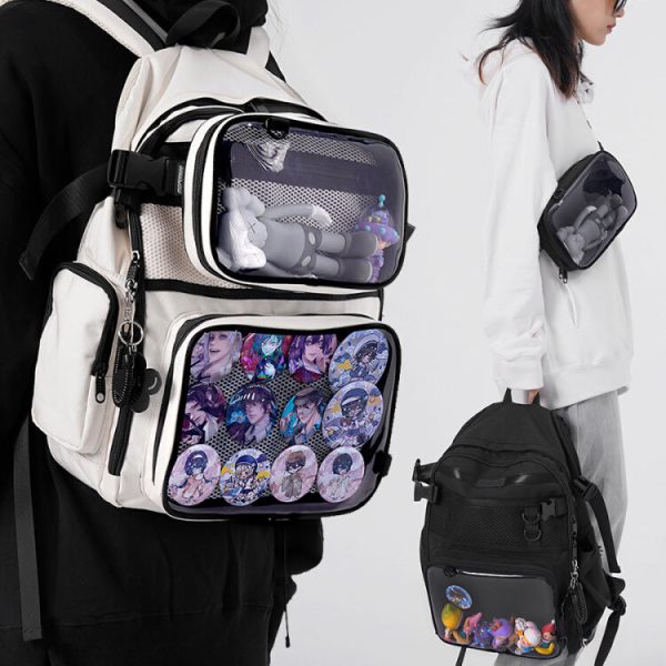 Ita Backpack with Included Insert for Pin Display — ita backpack with clear display window