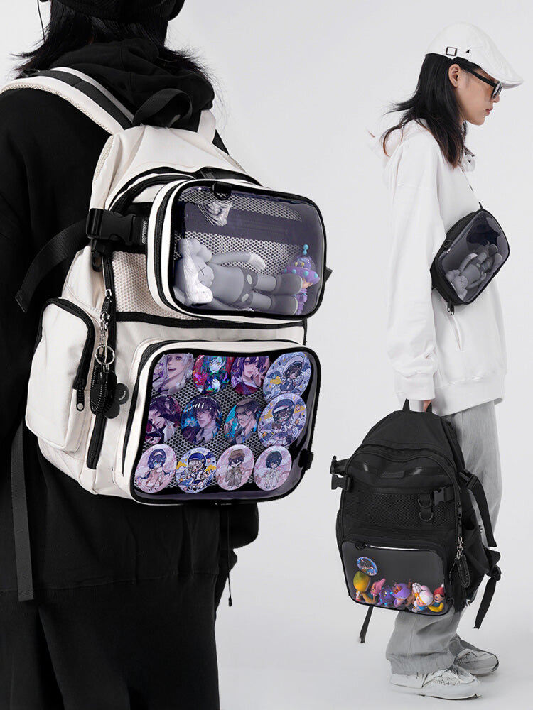 Ita Backpack with Included Insert for Pin Display Ita Backpack with Included Insert for Pin Display — ita backpack with clear display window