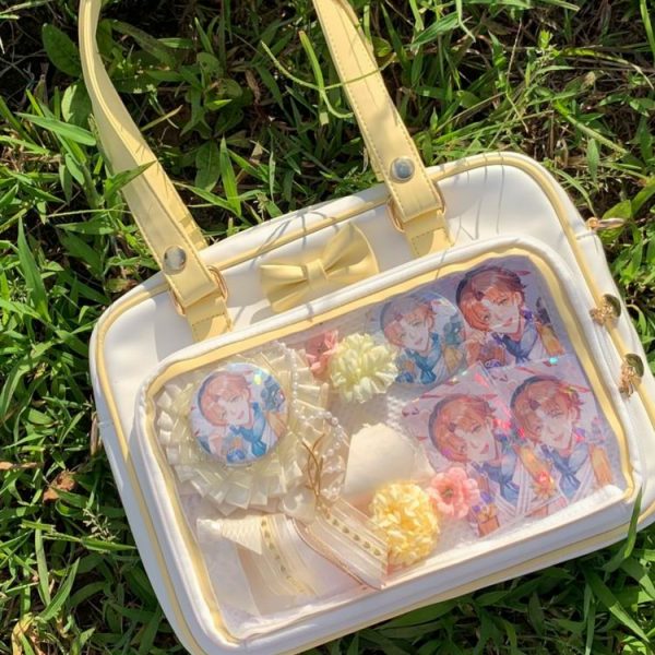 Ita Bag with Clear Window for Pin Display — ita bag detail view