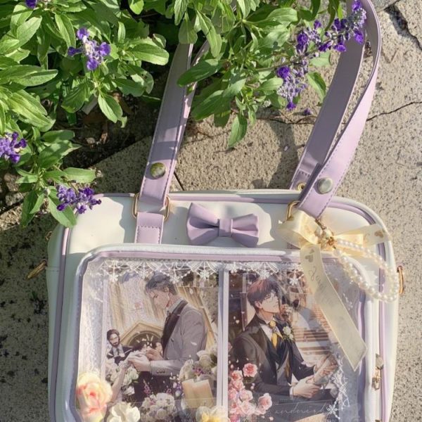 Ita Bag with Clear Window for Pin Display — ita bag detail view