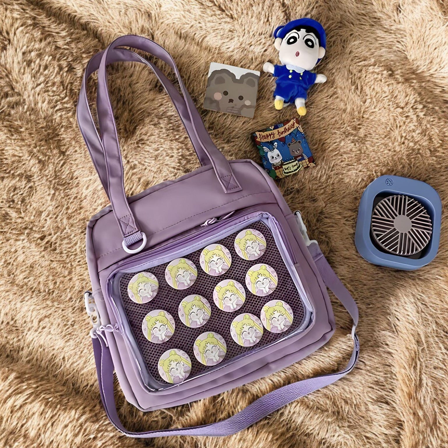 Ita Bag with Clear Window for Pin Display