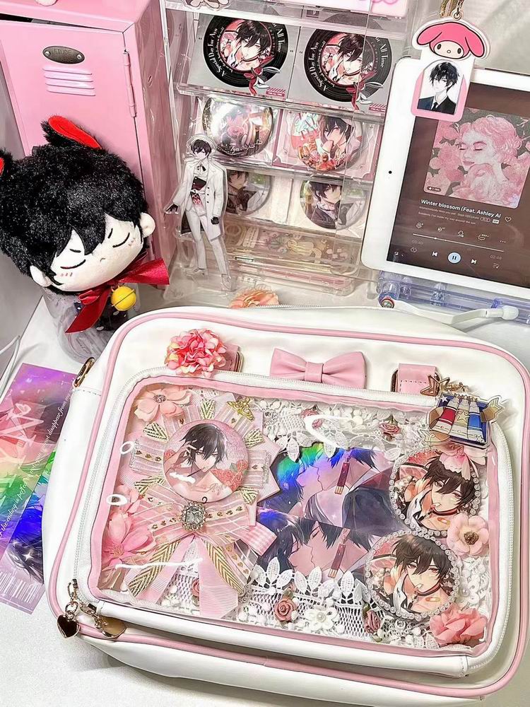 Ita Bag with Clear Window for Pin Display Ita Bag with Clear Window for Pin Display — ita bag detail view