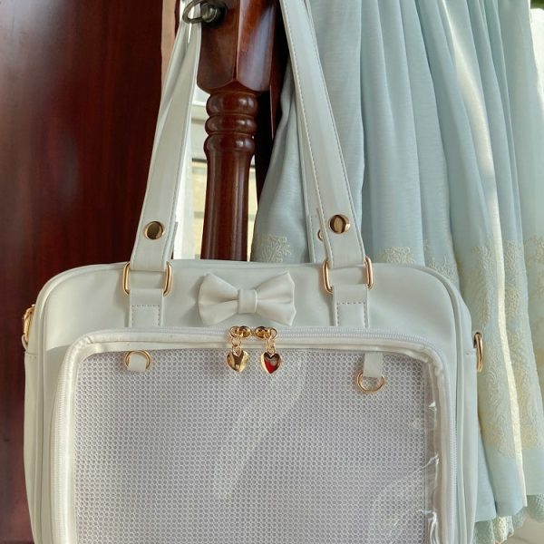 Ita Bag with Clear Window for Pin Display — ita bag detail view