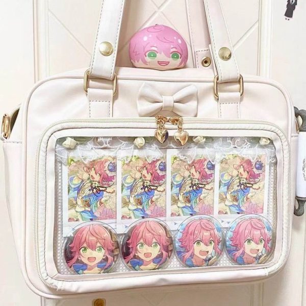 Ita Bag with Clear Window for Pin Display — ita bag detail view