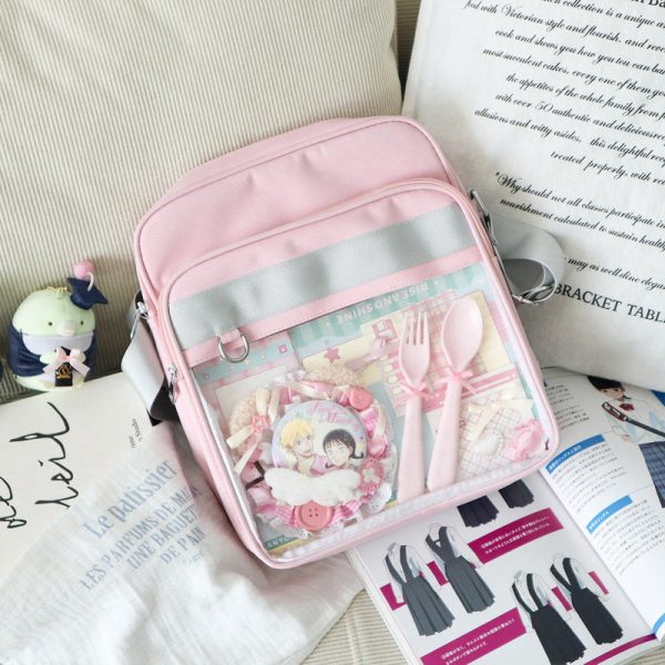 Ita Bag with Clear Window for Plushies and Pins — ita bag detail view