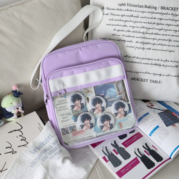 Ita Bag with Clear Window for Plushies and Pins — ita bag detail view