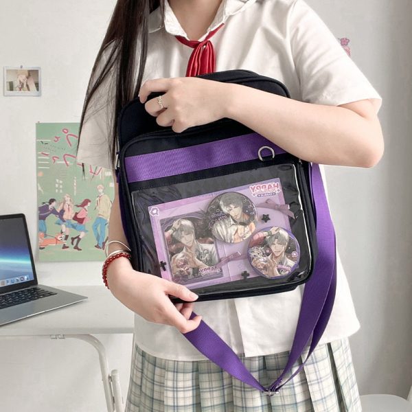 Ita Bag with Clear Window for Plushies and Pins — ita bag detail view