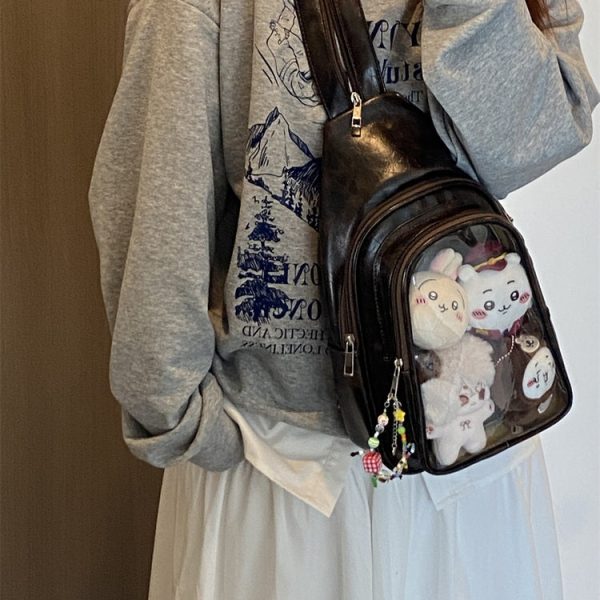 Ita Bag with Clear Window for Plushies and Pins — ita bag detail view
