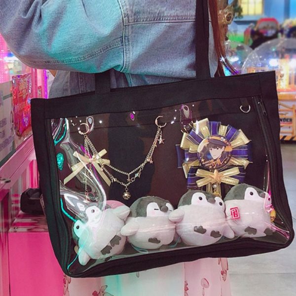 Ita Bag with Clear Window for Plushies and Pins — ita bag with clear display window