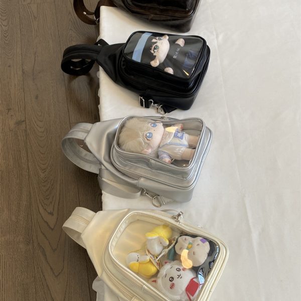 Ita Bag with Clear Window for Plushies and Pins — ita bag detail view