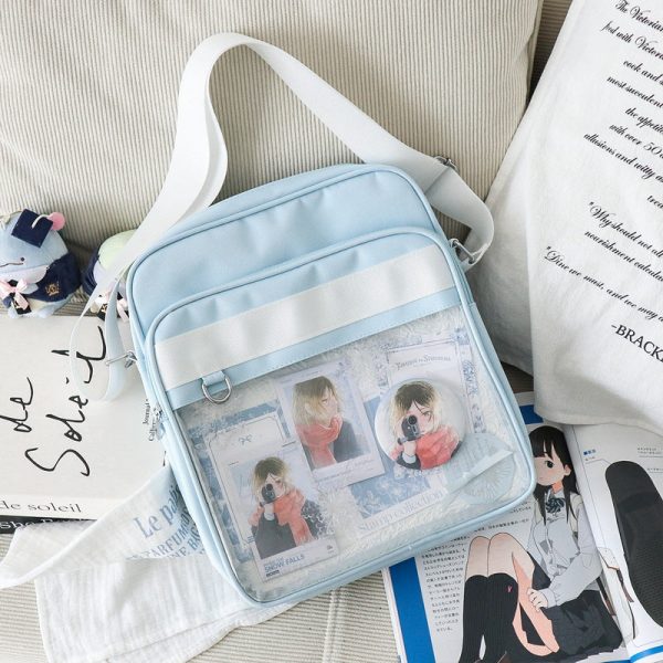 Ita Bag with Clear Window for Plushies and Pins — ita bag detail view