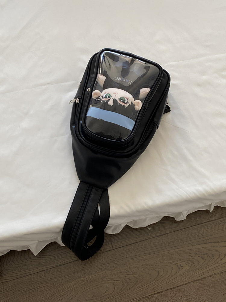 Ita Bag with Clear Window for Plushies and Pins Ita Bag with Clear Window for Plushies and Pins — ita bag detail view