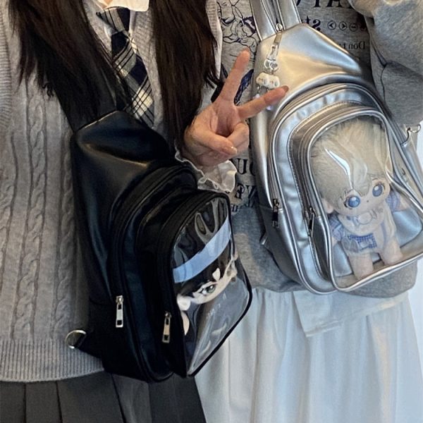 Ita Bag with Clear Window for Plushies and Pins — ita bag detail view