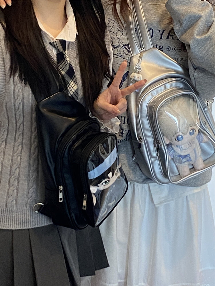 Ita Bag with Clear Window for Plushies and Pins Ita Bag with Clear Window for Plushies and Pins — ita bag detail view