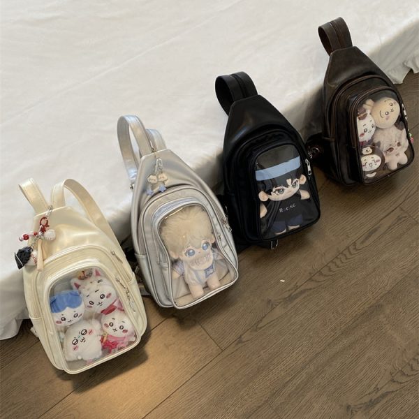 Ita Bag with Clear Window for Plushies and Pins — ita bag detail view