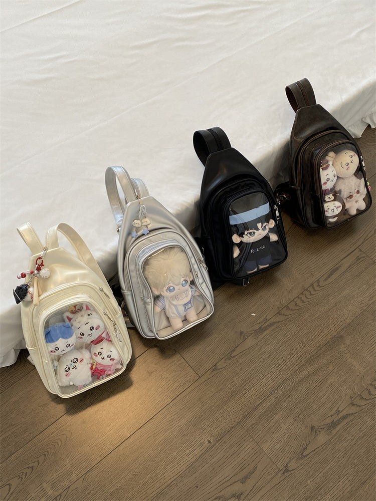 Ita Bag with Clear Window for Plushies and Pins Ita Bag with Clear Window for Plushies and Pins — ita bag detail view