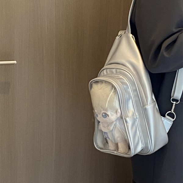 Ita Bag with Clear Window for Plushies and Pins — ita bag detail view