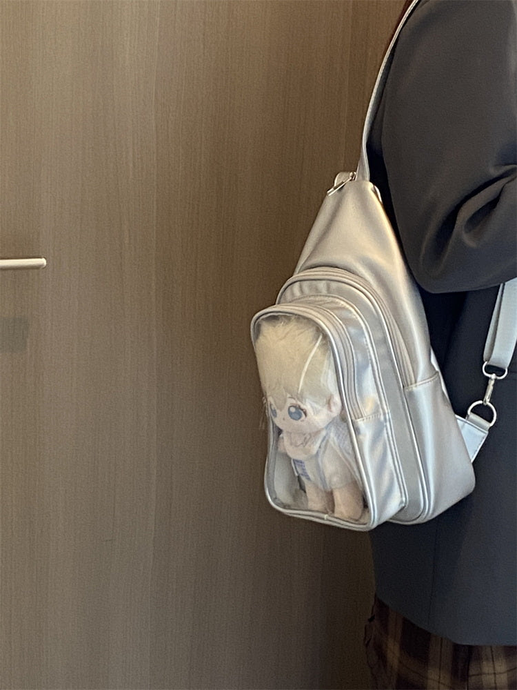 Ita Bag with Clear Window for Plushies and Pins Ita Bag with Clear Window for Plushies and Pins — ita bag detail view