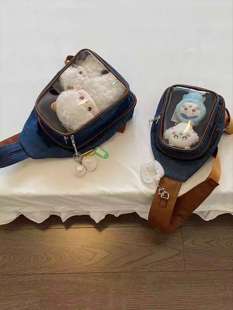 Ita Bag with Clear Window for Plushies and Pins Ita Bag with Clear Window for Plushies and Pins — ita bag detail view