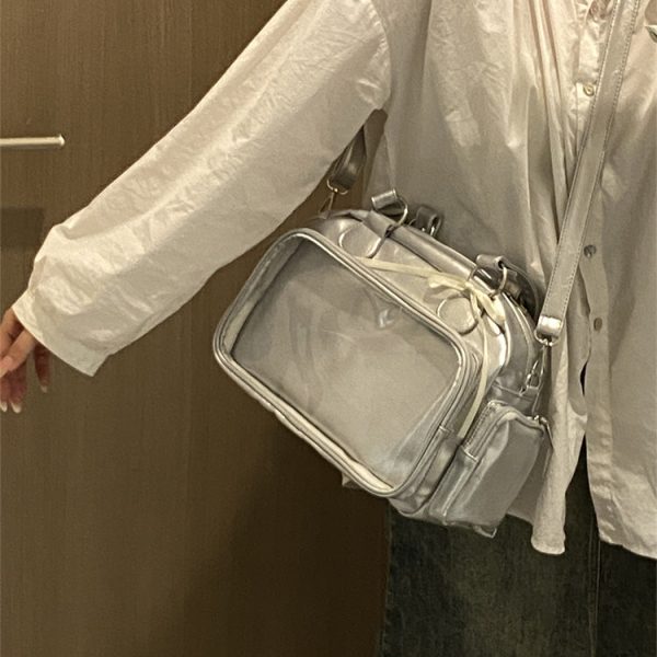 Ita Bag with Clear Window for Plushies and Pins — ita bag detail view
