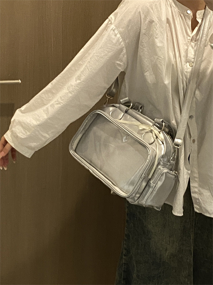 Ita Bag with Clear Window for Plushies and Pins Ita Bag with Clear Window for Plushies and Pins — ita bag detail view