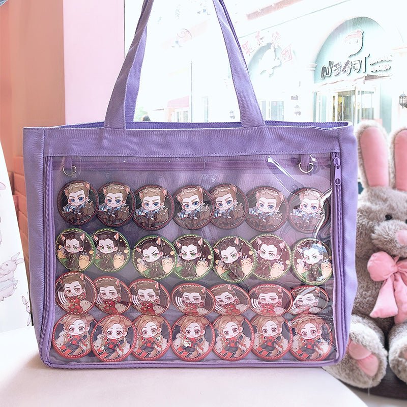 Ita Bag with Clear Window for Plushies and Pins Ita Bag with Clear Window for Plushies and Pins — ita bag detail view