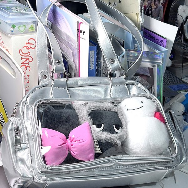 Ita Bag with Clear Window for Plushies and Pins — ita bag detail view
