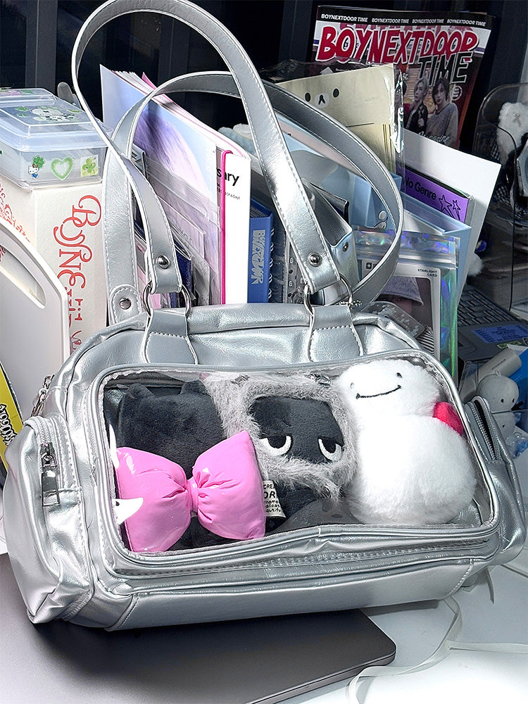 Ita Bag with Clear Window for Plushies and Pins Ita Bag with Clear Window for Plushies and Pins — ita bag detail view